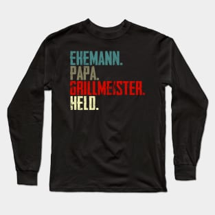 Ehemann Papa Grillmeister Held Long Sleeve T-Shirt